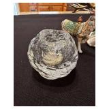 Set of 5 Christmas Themed Decor including Santa, Reindeer and Glass Candle Holders