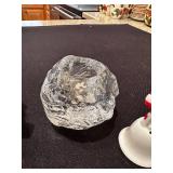 Set of 5 Christmas Themed Decor including Santa, Reindeer and Glass Candle Holders