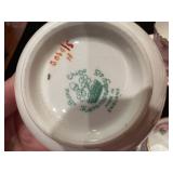 Collection of Vintage English Bone China Tea Set with Floral Designs