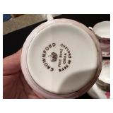 Collection of Vintage English Bone China Tea Set with Floral Designs