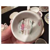 Collection of Vintage English Bone China Tea Set with Floral Designs