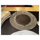 Collection of Wallace Silver Plated Holiday Themed Plates and Candle Holders