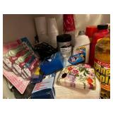Assorted Household Cleaning Products and Supplies