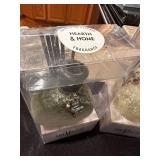 Hand-Knit Multicolored Blanket and 3 San Miguel Fragrance Ornaments