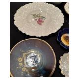 Collection of Vintage Porcelain Plates and Decorative Items