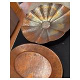 Collection of 4 Home Decor Plates and Bowls - Porcelain and Hammered Metal