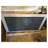 Vintage Wooden Framed Chalkboard with Chalk Storage