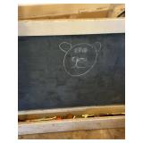 Vintage Wooden Framed Chalkboard with Chalk Storage