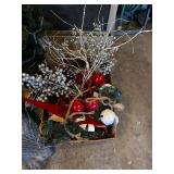 Holiday Decoration Collection including Christmas Tree and Sled