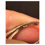 Elegant Silver Ring and sterling Silver Earrings with Blue Gemstones