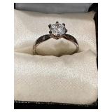 Ring with Clear Stone Size 9