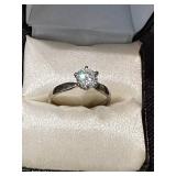 Ring with Clear Stone Size 9