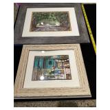 Set of 2 Barbara Lapham Signed and Framed Art Prints
