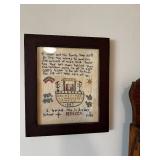 Pair of Framed Cross-Stitched Noah