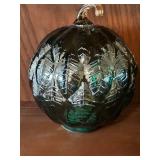 Set of 5 Artistic Decorative Glass and Ceramic Pumpkins and Bowl