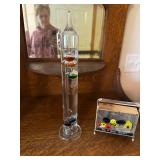 Galileo Thermometer and Vintage Napkin Holder