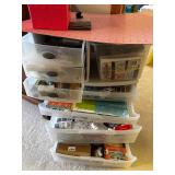 Comprehensive Crafting Supply Lot with Storage Drawers
