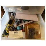 Comprehensive Crafting Supply Lot with Storage Drawers