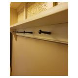 Wooden Wall-Mounted Shelf with Ornamental Hooks