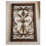 Decorative Metal Wall Art Panel with Intricate Design