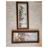 Pair of Framed Floral Watercolor Prints by Sabrina Cairo