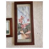 Pair of Framed Floral Watercolor Prints by Sabrina Cairo