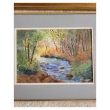 Set of 3 Framed Landscape Paintings with Rustic Designs