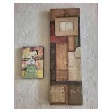 Set of 2 Abstract Canvas Paintings