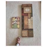 Set of 2 Abstract Canvas Paintings