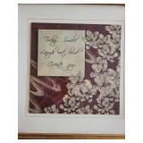 Set of 3 Framed Artworks: Vintage Teacups, Inspirational Text, and Black-and-White Staircase