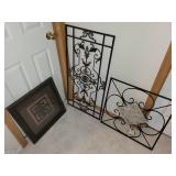 Collection of Ornate Metal and Framed Wall Art
