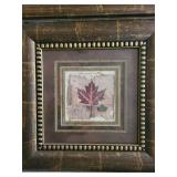 Pair of Botanical Framed Artworks with Antique-Style Frames