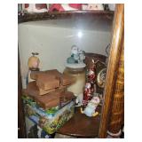 Collection of Christmas Themed Figurines and Snow Globes