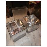 Set of 3 Glass Cube Vases