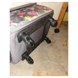 Floral Rolling Luggage and Colorful Rolling Chair Set