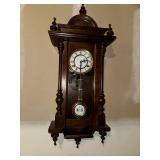 Vintage Wooden Wall Clock with Roman Numerals