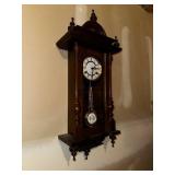 Vintage Wooden Wall Clock with Roman Numerals