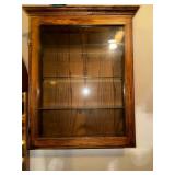 Wall-Mounted Display Cabinet with Glass Doors and Shelves