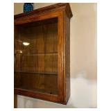 Wall-Mounted Display Cabinet with Glass Doors and Shelves