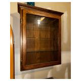 Wall-Mounted Display Cabinet with Glass Doors and Shelves