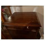 Vintage Victrola Cabinet Record Player with 2 Records