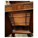 Vintage Victrola Cabinet Record Player with 2 Records