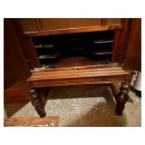 Vintage Victrola Cabinet Record Player with 2 Records