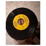 Vintage Victrola Cabinet Record Player with 2 Records