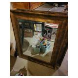 Large Bronze Finish Decorative Wall Mirror