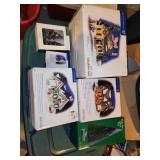 Set of 9 Department 56 Christmas Village Houses and Accessories