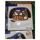 Set of 9 Department 56 Christmas Village Houses and Accessories
