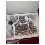 Set of 9 Department 56 Christmas Village Houses and Accessories