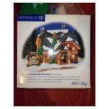 Collection of Christmas Village Buildings and Decorations
