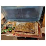 Collection of Holiday Decorations: Wrapping Paper, Wreaths, and Figurines